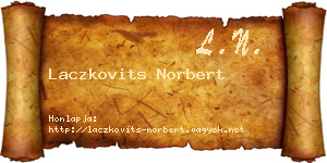 Laczkovits Norbert névjegykártya