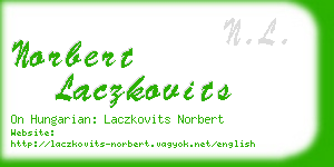 norbert laczkovits business card